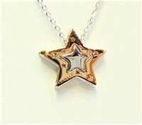 Spinea - Via Roma, 134 - Collana Comete Donna Stella in Oro Diamante 0.2 Ct GLB1446 - GLB1446